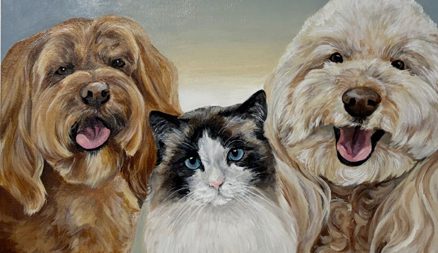 Pet Portrait Multiple Pet