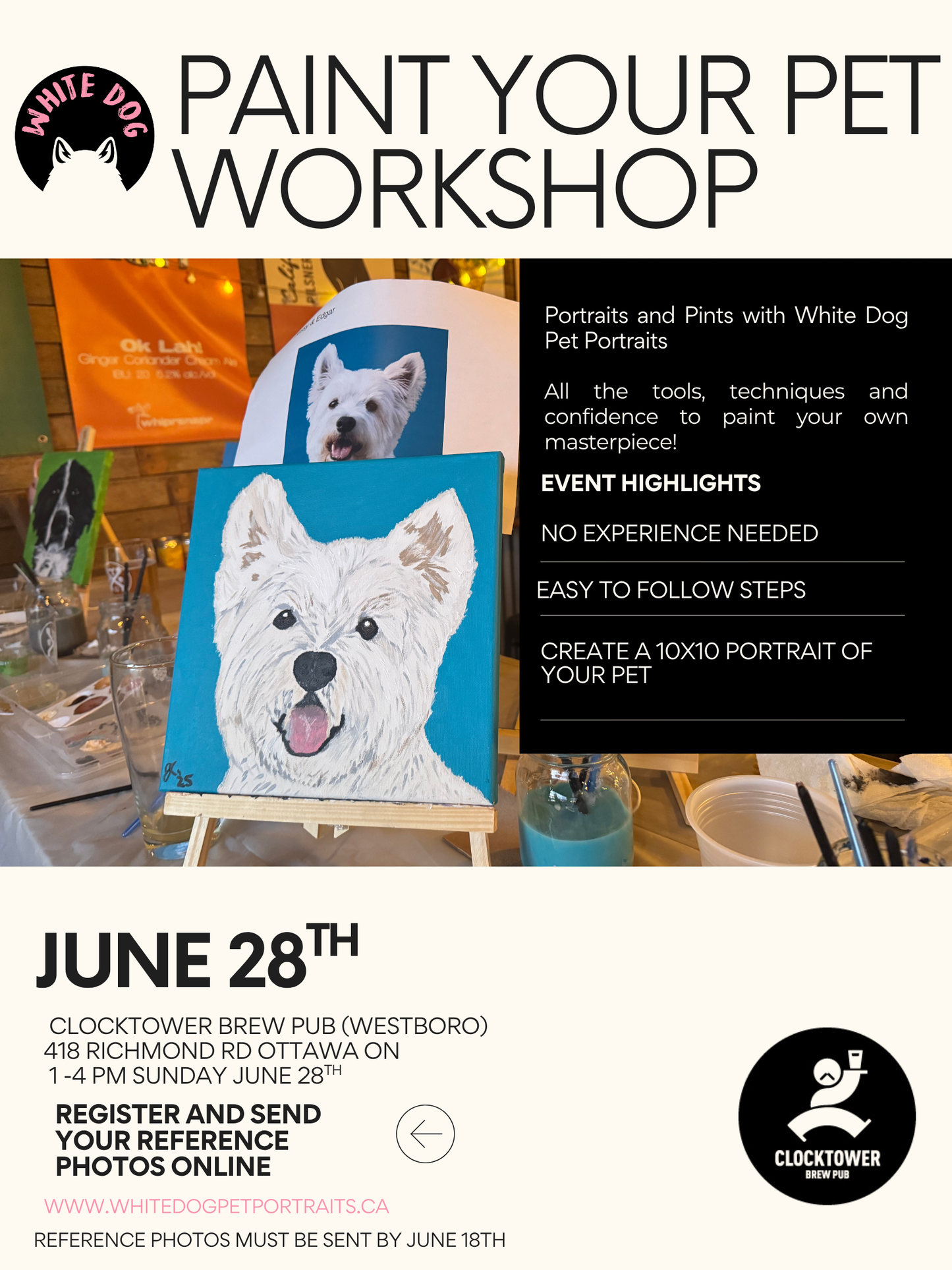 WORKSHOP: PAINT YOUR PET JUNE 28
