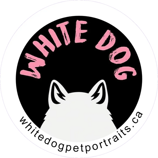White Dog Pet Portraits Logo 